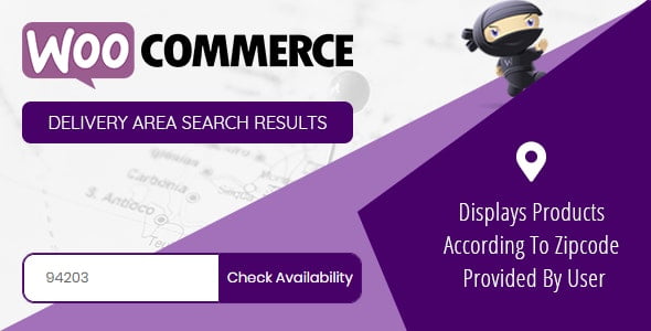 woocommerce products by delivery area