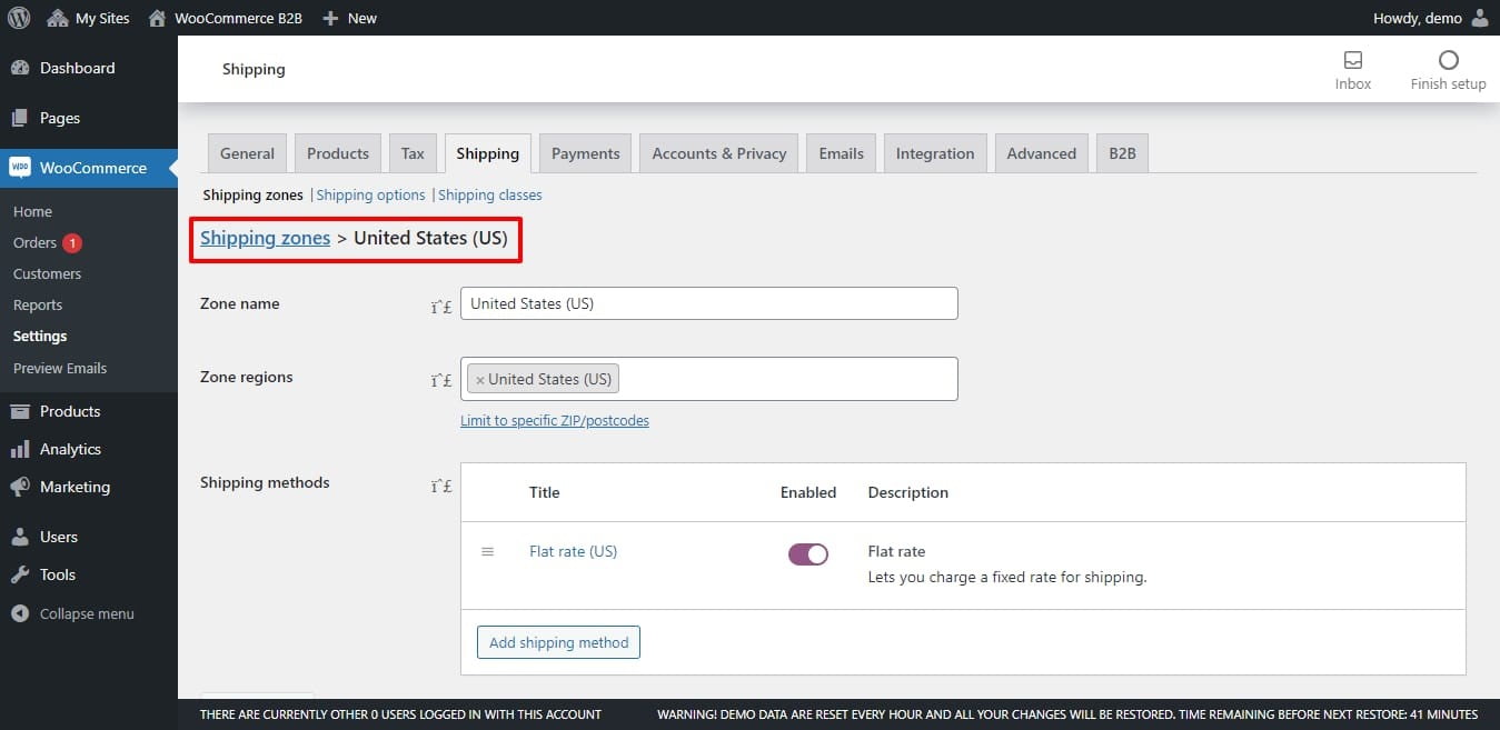 WooCommerce shipping by zip code
