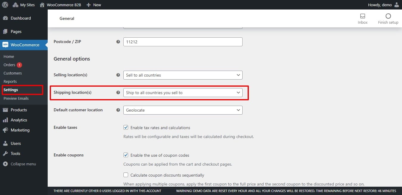 Add shipping zone in WooCommerce