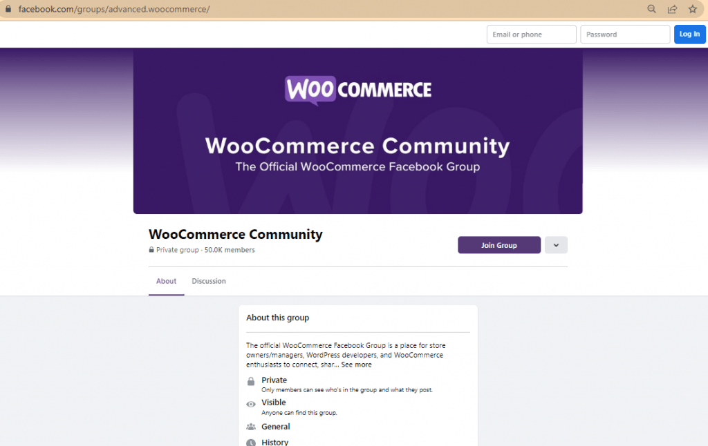 WooCommerce Facebook Groups